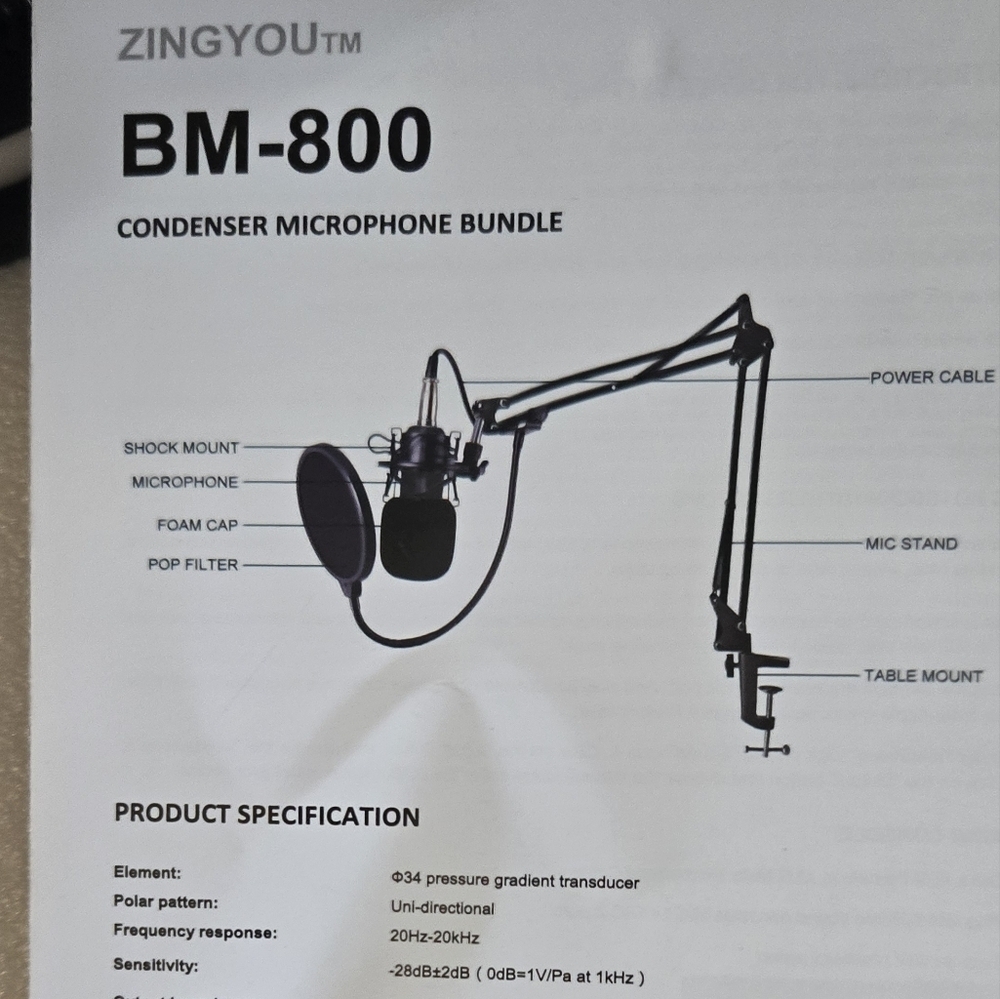 Black Pop Filter Kit - Mic No Includes - Picture 3 of 3